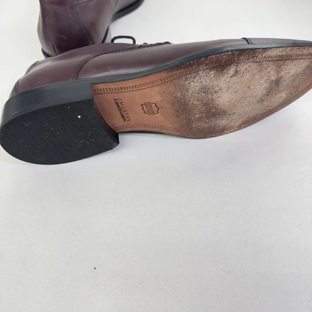 Johnston & Murphy Men's Burgundy Cap Toe Oxford Dress Shoes 13M ‎ Leather